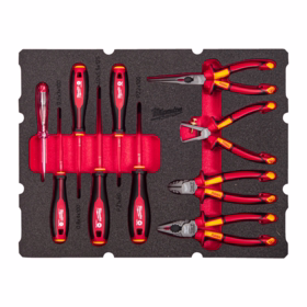 Milwaukee - Værktøjssæt Elektriker skum, 10 dele