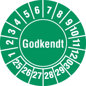  - Kalibreringsmærke Ø30mm Grøn, 10 stk