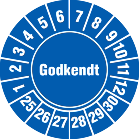  - Kalibreringsmærke Ø30mm Blå, 10 stk