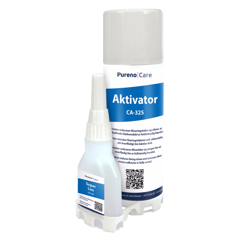 Aktivatorsæt m/superlim 50 ml + Aktivato spray 200 ml