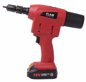 FLAIR - Gevindnittepistol 18V M4-M10 m/2 batterier og oplader