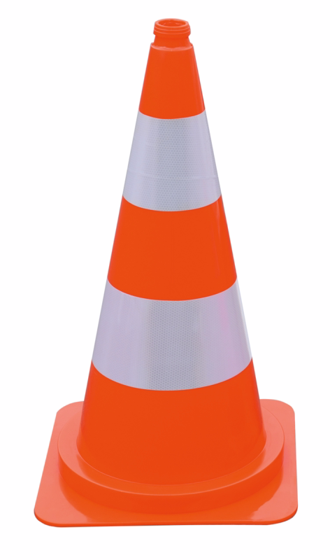 Afspærringskegle 75 cm m/refleks