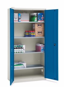 Blika - Kemikalieskab KS-1 m/ 4 hylder RAL 7035/5017