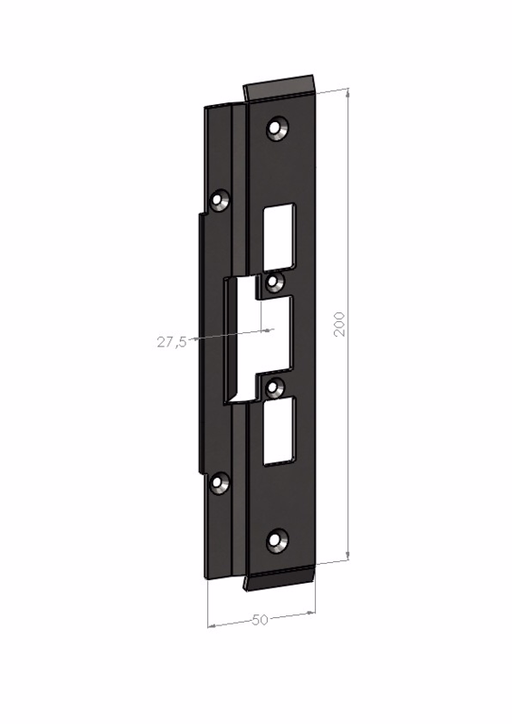 Stolpe t/el-slutblik SA86 t/ES17/19 200x50mm A27,5mm RS