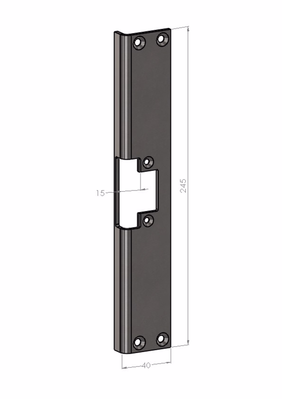 Stolpe t/el-slutblik SA32-15 t/ES17/19 245x40mm A15mm RS