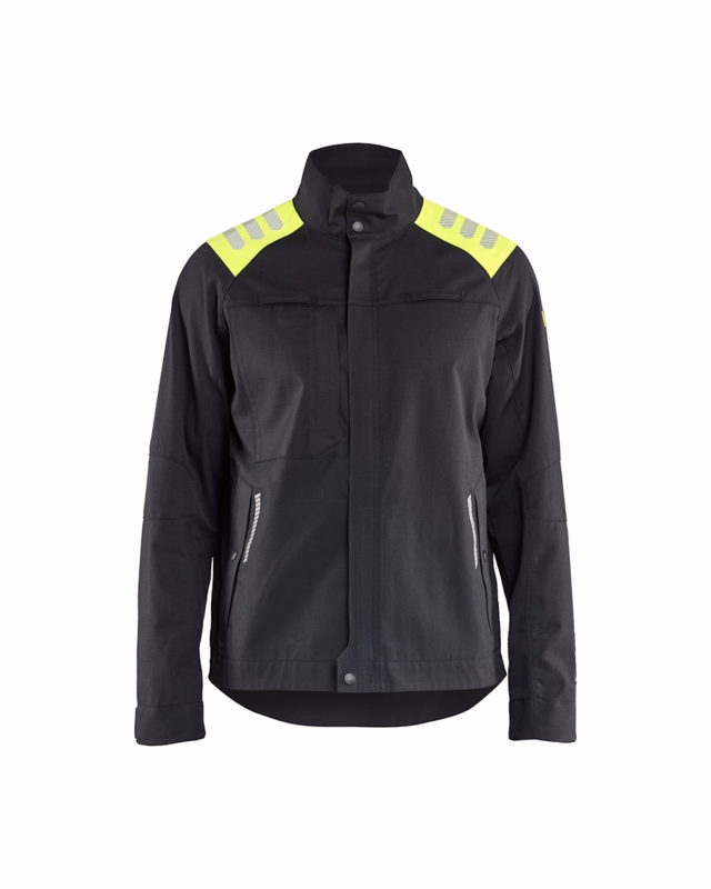 Arbejdsjakke 4407 Sort/Hi-vis Gul, str. 3XL