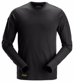 Snickers - T-shirt uld L/Æ 2451 Sort