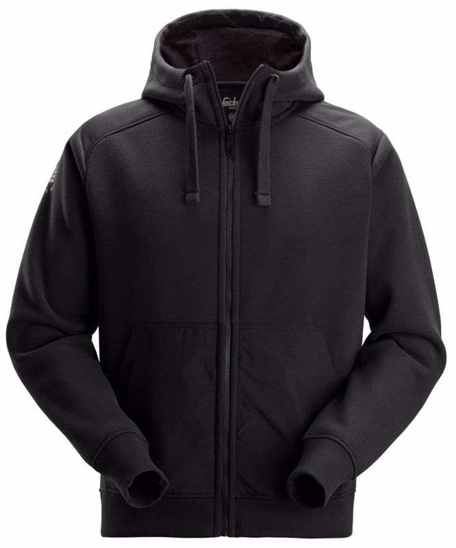 Hættetrøje m/lyn 2875 Sort, str. M