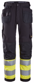 Snickers - Arbejdsbuks 6239 Sort\Hi-vis Gul