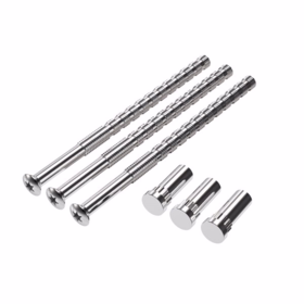 Björkö - Skruesæt WH-SK01 m/3skr+bøs dørt. Max. 85mm Krom