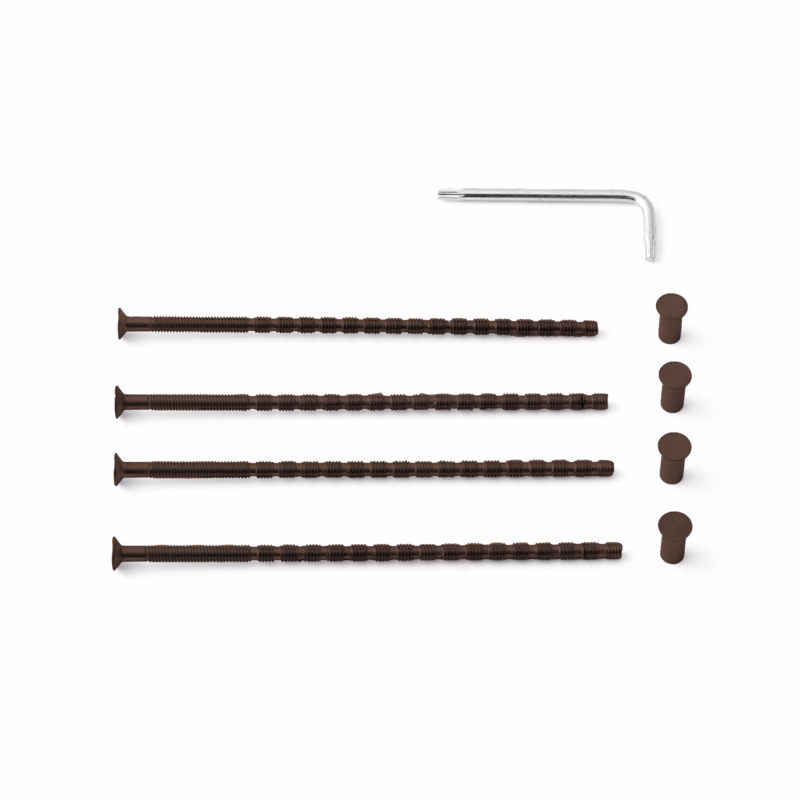 Bøsningsskruer PVD Bronze M4 x 110mm(dørgreb + nøgleskilt)