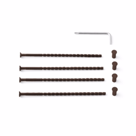 d line - Bøsningsskruer PVD Bronze M4 x 110mm(dørgreb + nøgleskilt)