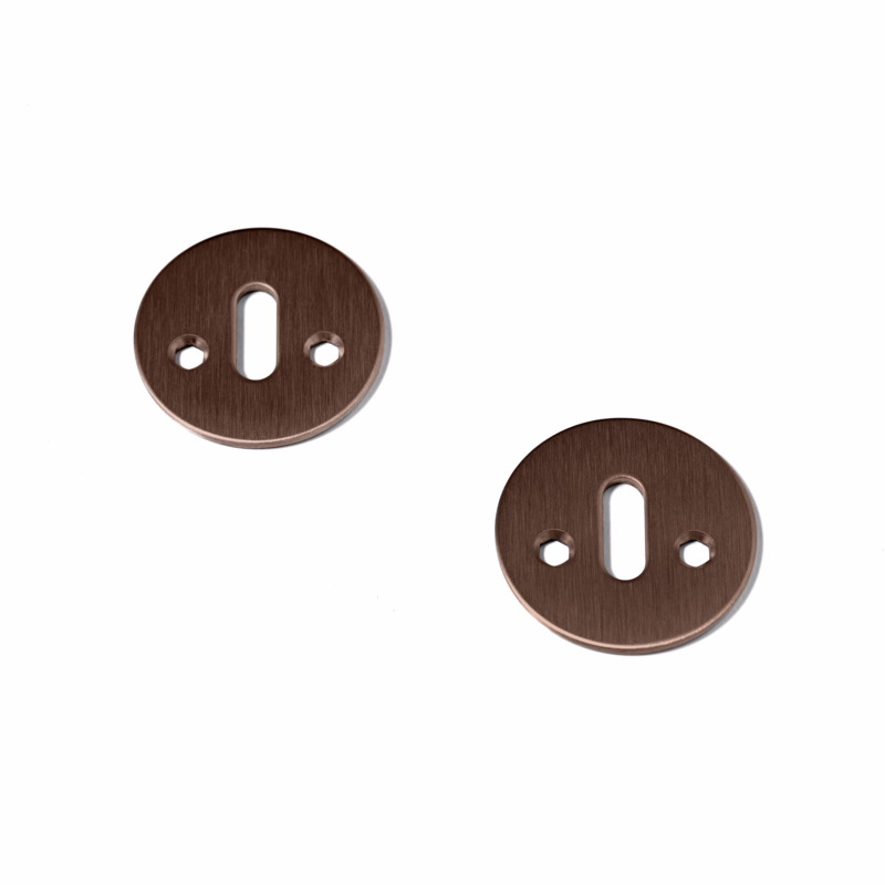 Nøgleskilte PVD Bronze Knud Holscher Ø50mm CC27mm