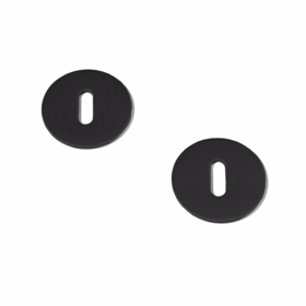 d line - Nøgleskilt PVD Sort Knud Holscher m/ klips Ø50 CC27/38 mm