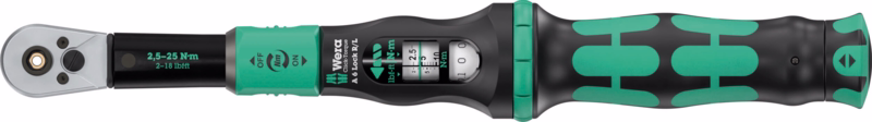 Momentnøgle Click-Torque Lock A 6 R/L - 1/4" bits, 2,5-25 Nm