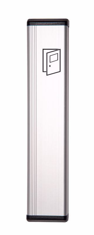 Albuekontakt JCK 250-50mm  ALU Sølv/sort ende m/dørlogo