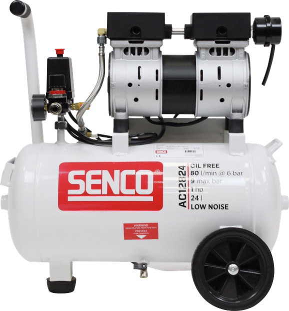 Kompressor AC12824 støjsvag 9 bar, 24 L
