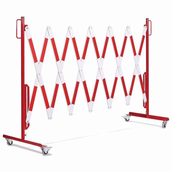 Afspærringshegn rød/hvid 30-250 cm, saksemodel
