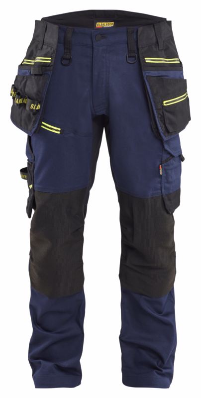 Arbejdsbuks 1970 Mørk Marineblå/Hi-vis gul, str. D88