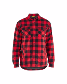 Blåkläder - Flannelskjorte m/ fiberpels 4704 Rød/sort