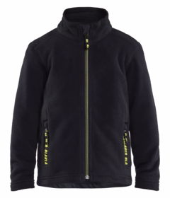 Blåkläder - Fleecetrøje Børn 5206 5207 Sort/Hi-vis gul