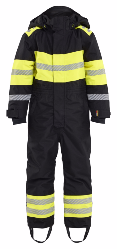 Vinterkedeldragt Børn 5215 Sort/Hi-vis gul, str. 134/140