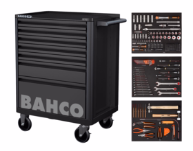 Bahco - Værkstedsvogn sort m/7 skuffer, 216 dele