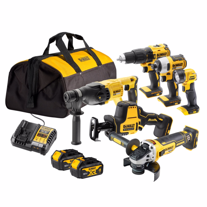 Maskinsæt 18V 6-Pak DCK607M2, 778/787/405, 2x4,0 Ah