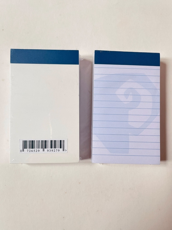 Blokke linjerede hvid, pk á 4 stk