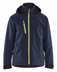 Blåkläder - Vinter softhelljakke 4750 Mørk marineblå/Hi-vis gul