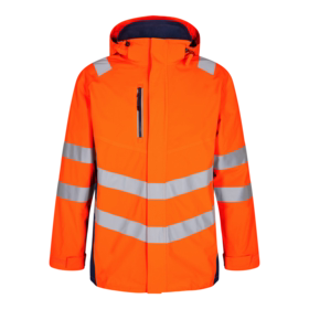 F. Engel - Skaljakke 1145 Hi-vis Orange/blue ink