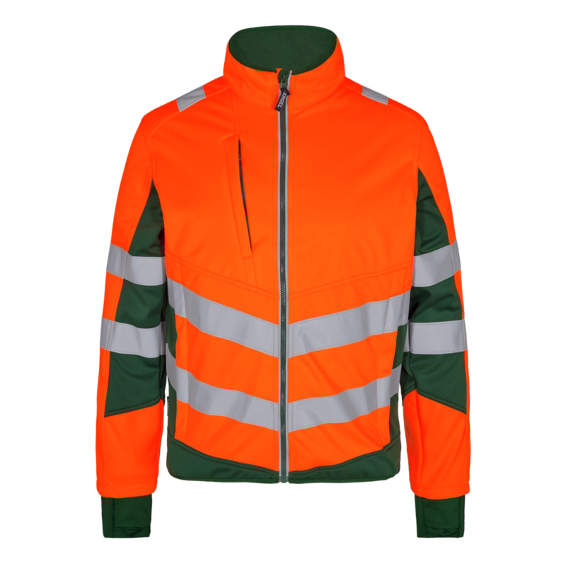 Softshelljakke 1158 Hi-vis Orange/grøn, str. 6XL