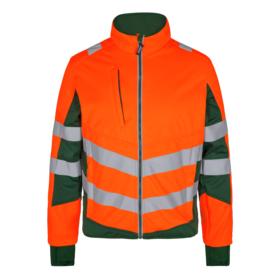 F. Engel - Softshelljakke 1158 Hi-vis Orange/grøn