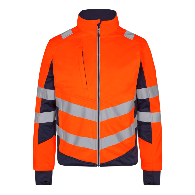 Softshelljakke 1158 Hi-vis Orange/blue ink, str. 2XL