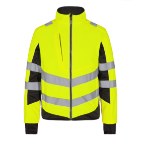 F. Engel - Softshelljakke 1158 Hi-vis Gul/sort