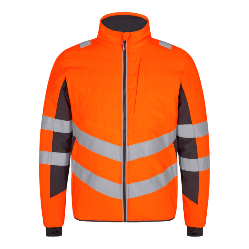 Jakke Quiltet 1159 Hi-vis Orange/antrazitgrå, str. 4XL