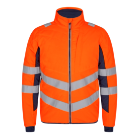 F. Engel - Jakke Quiltet 1159 Hi-vis Orange/blue ink