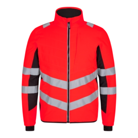 F. Engel - Jakke Quiltet 1159 Hi-vis Rød/sort