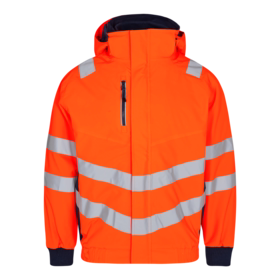 F. Engel - Pilotjakke 1246 Hi-vis Orange/blue ink