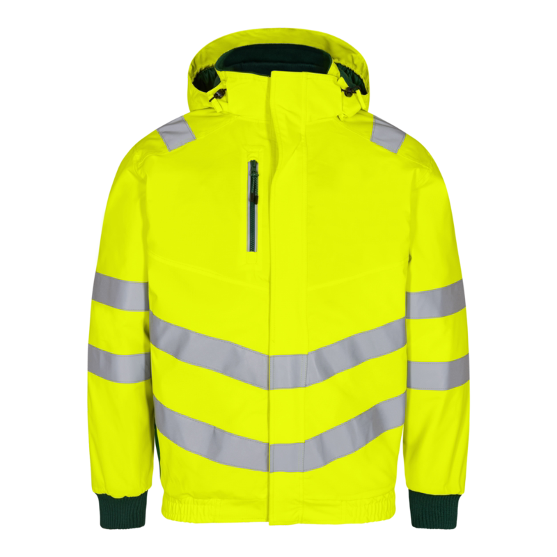 Pilotjakke 1246 Hi-vis Gul/grøn, str. S