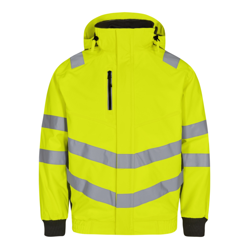 Pilotjakke 1246 Hi-vis Gul/sort, str. 6XL
