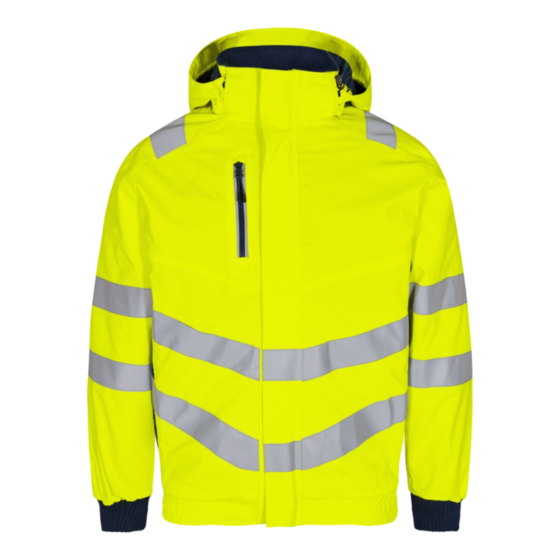 Pilotjakke 1246 Hi-vis Gul/blue ink, str. XS
