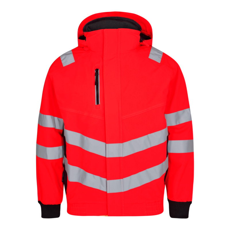 Pilotjakke 1246 Hi-vis Rød/sort, str. XL