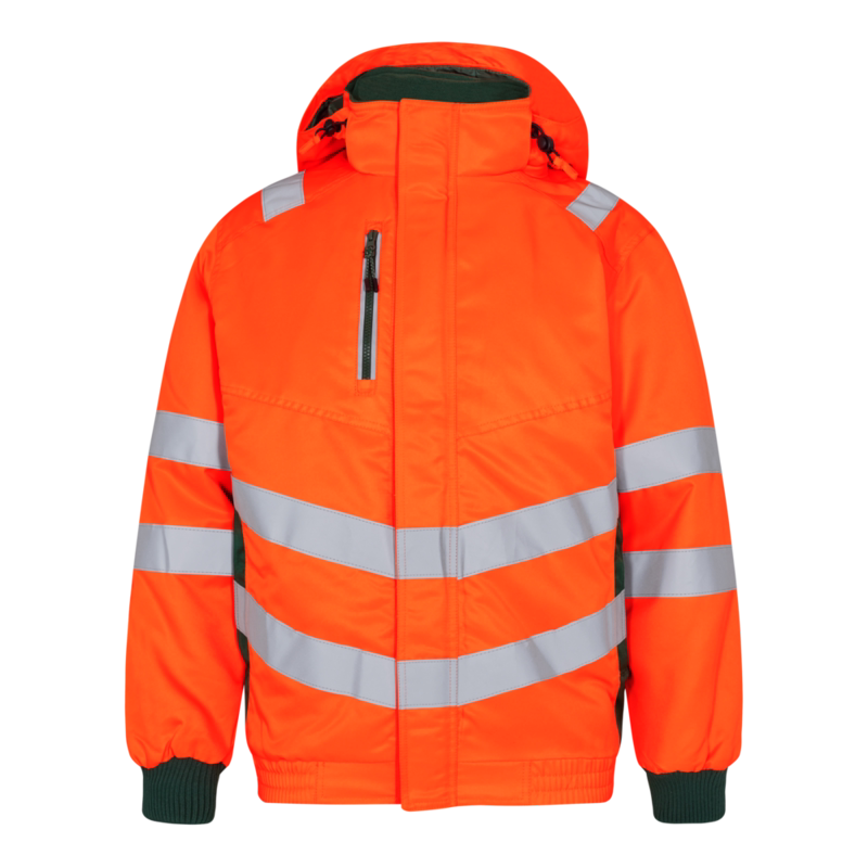 Pilotjakke 1247 Hi-vis Orange/grøn, str. XS