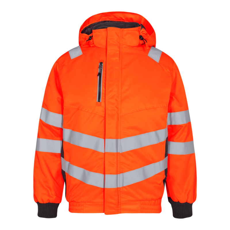 Pilotjakke 1247 Hi-vis Orange/antrazitgrå, str. XL