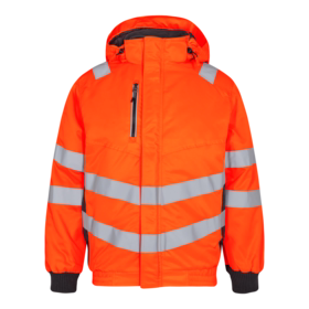 F. Engel - Pilotjakke 1247 Hi-vis Orange/antrazitgrå