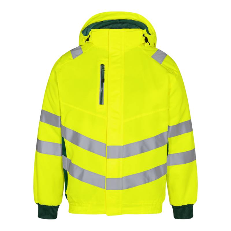 Pilotjakke 1247 Hi-vis Gul/grøn, str. 3XL