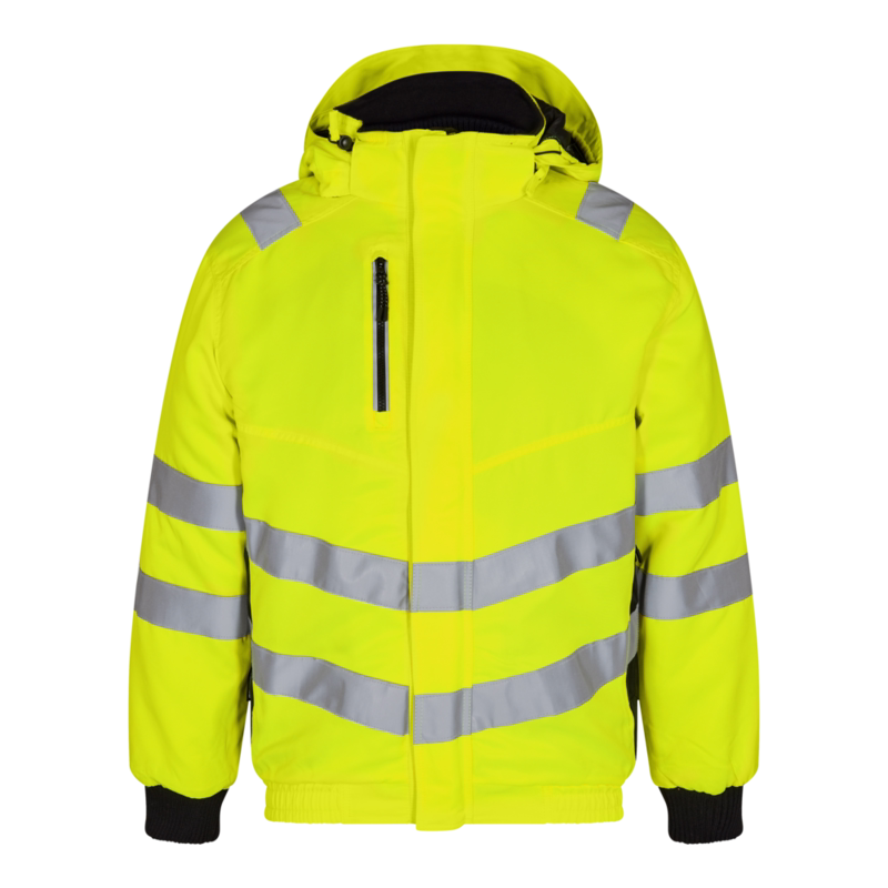 Pilotjakke 1247 Hi-vis Gul/sort, str. S