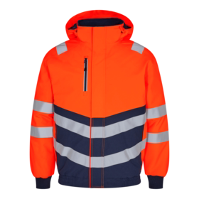 F. Engel - Pilotjakke 1248 Hi-vis Orange/blue ink
