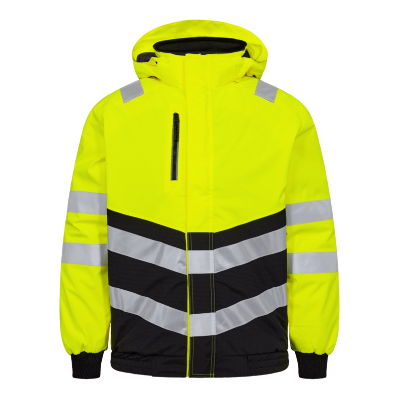 Pilotjakke 1248 Hi-vis Gul/sort, str. 4XL
